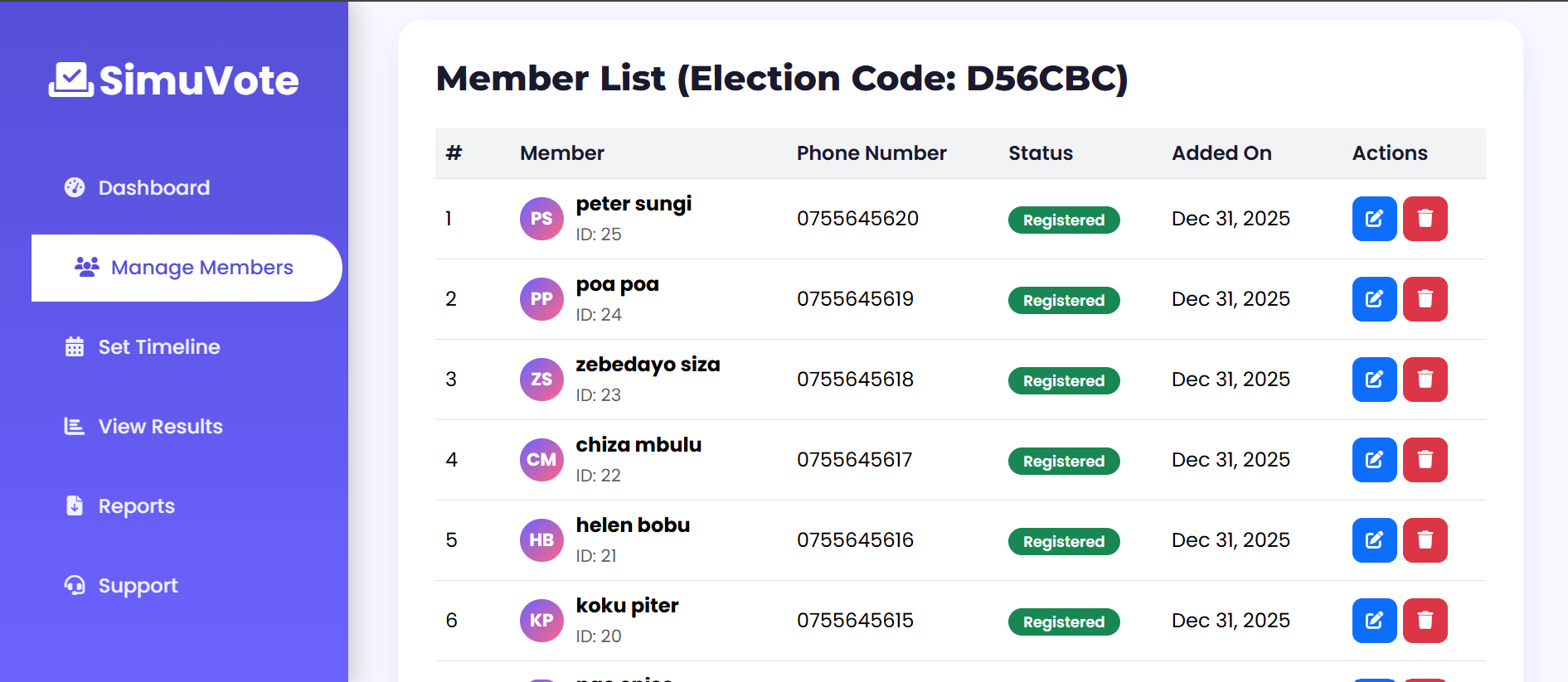 Secure mobile voting